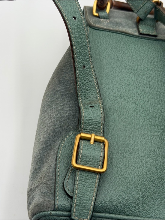 Gucci Vintage Bamboo Mini Backpack Teal Suede 003 2058 0030 main image 10